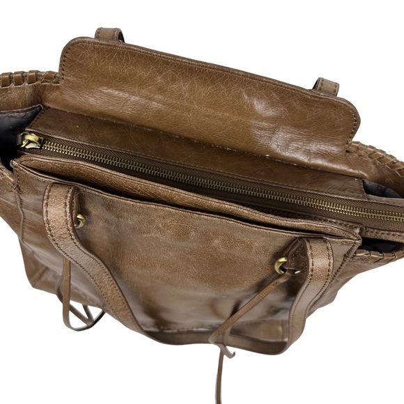 Hobo International Leather Top Handle Tassel Tote Bag - Picture 3 of 6